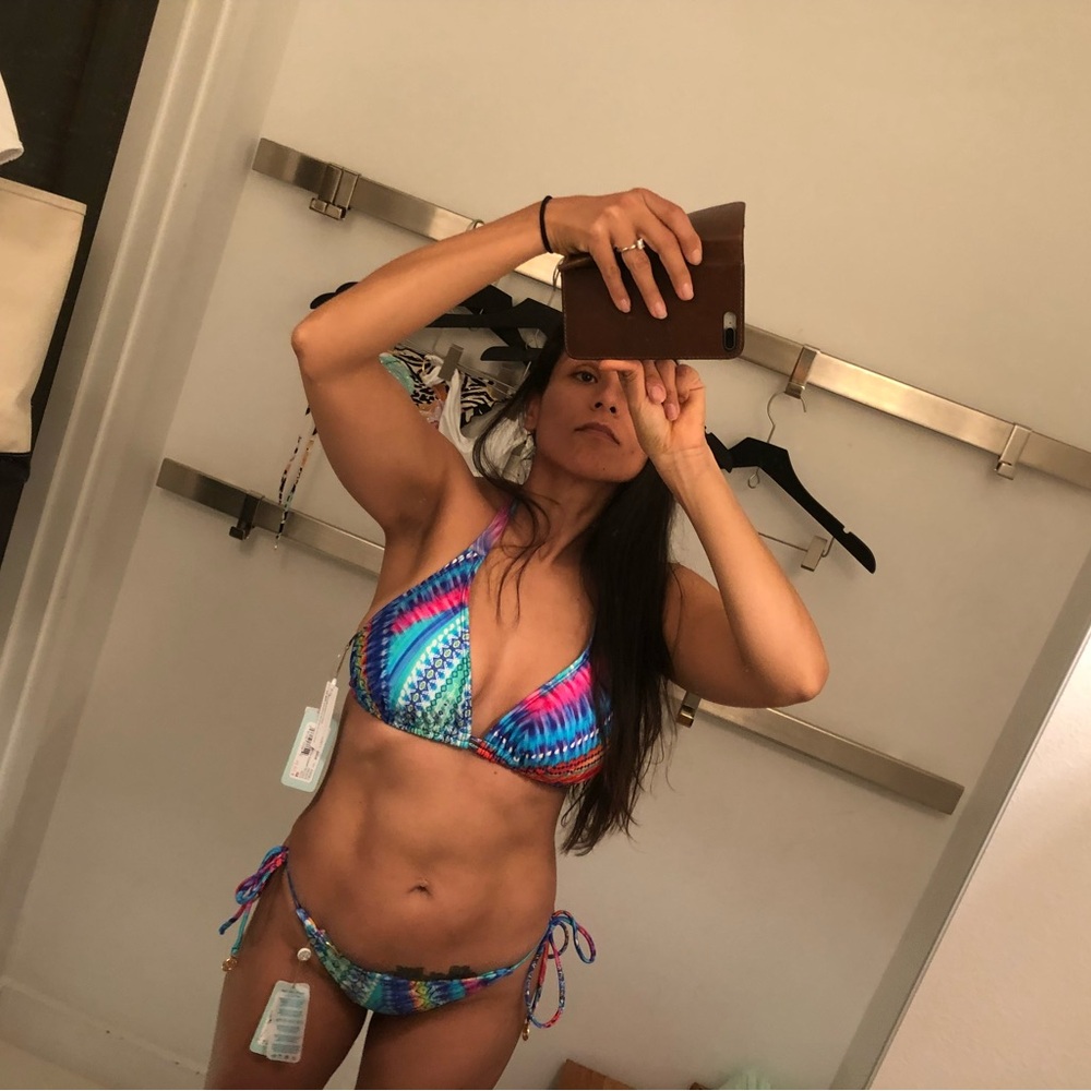 LULI FAMA sparkle top Colorful Women's Bikini Set